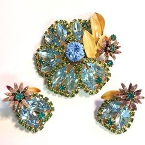 RESERVED Alice Caviness Brooch and Earrings Set